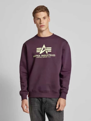 Bluza z nadrukiem z logo alpha industries