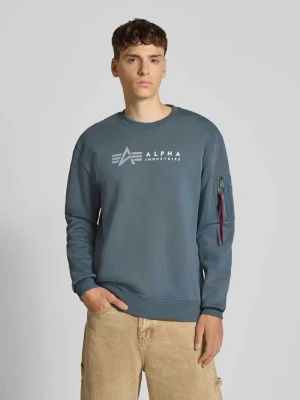 Bluza z nadrukiem z logo alpha industries