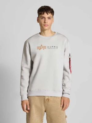 Bluza z nadrukiem z logo alpha industries