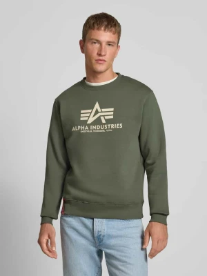 Bluza z nadrukiem z logo alpha industries
