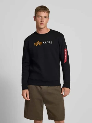 Bluza z nadrukiem z logo alpha industries