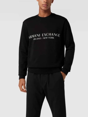 Bluza z nadrukiem z logo Armani Exchange