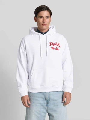 bluza z nadrukiem z logo Diesel Biały