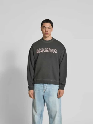 Bluza z nadrukiem z logo Dsquared2 Antracytowy