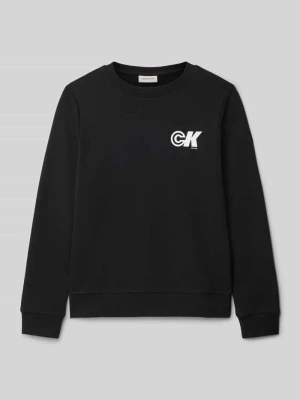 Bluza z nadrukiem z logo i okrągłym dekoltem Calvin Klein Jeans