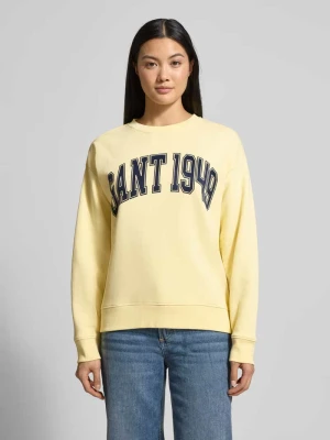 Bluza z nadrukiem z logo i okrągłym dekoltem Gant