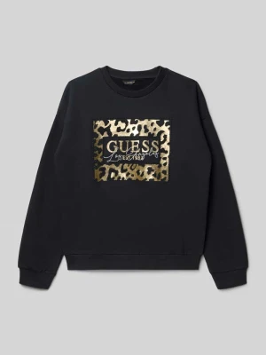 Bluza z nadrukiem z logo i okrągłym dekoltem Guess