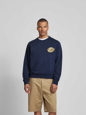 Bluza z nadrukiem z logo Kenzo Ciemnoniebieski