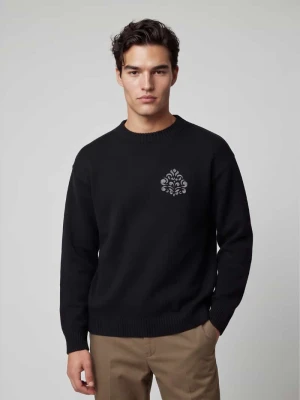 Bluza z nadrukiem z logo model 'AROLOA' Don't Waste Culture Czarny