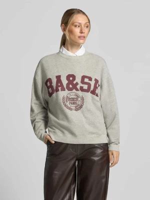 Bluza z nadrukiem z logo model 'BENJAMIN' Ba&sh Jasnoszary melanż