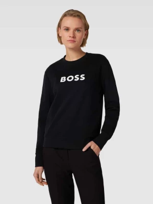 Bluza z nadrukiem z logo model ‘Elaboss’ Boss Orange