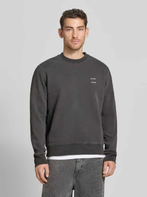 Bluza z nadrukiem z logo model 'JOEL' Samsøe Samsøe Antracytowy