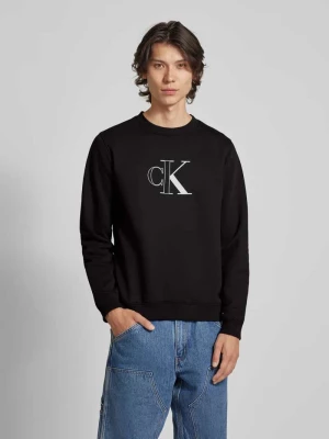 Bluza z nadrukiem z logo model ‘OUTLINE’ Calvin Klein Jeans