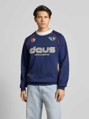 Bluza z nadrukiem z logo model ‘POWER SHIFT CREW’ DEUS EX MACHINA