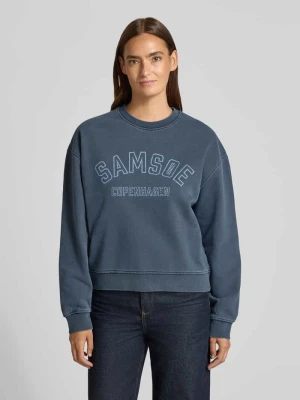Bluza z nadrukiem z logo model 'SAVAN' Samsøe Samsøe