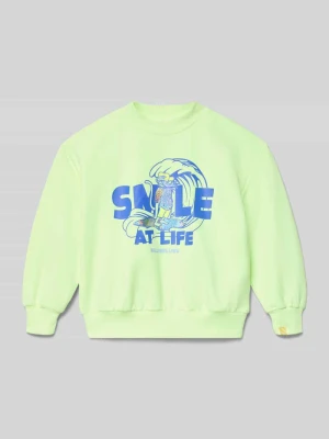 Bluza z nadrukiem motywu i okrągłym dekoltem BILLIEBLUSH