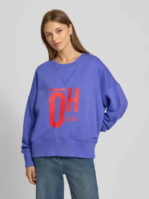 Bluza z nadrukiem z napisem i okrągłym dekoltem miss goodlife