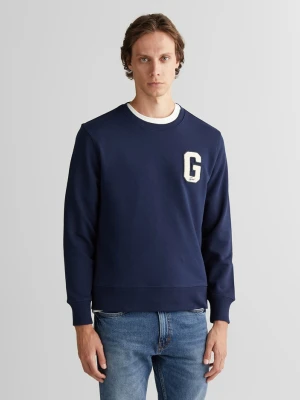 Bluza z naszywką „g” i okrągłym dekoltem GANT