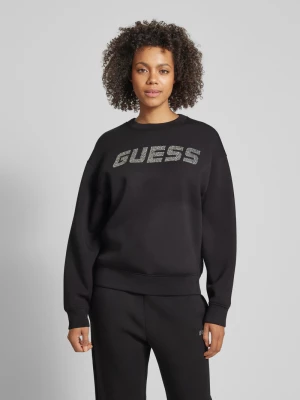 Bluza z obszyciem kamieniami stras model ‘CECILIA’ Guess Activewear