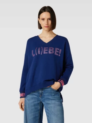 Bluza z obszyciem kamieniami stras model ‘L(I)EBE!’ miss goodlife
