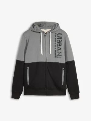 Bluza z ocieplającą podszewką z polaru typu baranek BonPrix szary