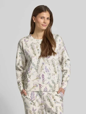 Bluza z okrągłym dekoltem i lawendowym nadrukiem Christian Berg Woman