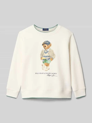 Bluza z okrągłym dekoltem i nadrukiem z logo Polo Ralph Lauren Kids