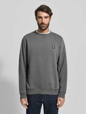 Bluza z okrągłym dekoltem i naszywką z logo Lerros