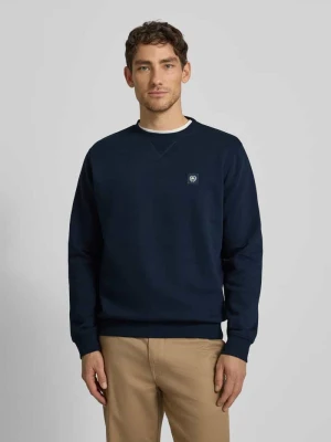 Bluza z okrągłym dekoltem i naszywką z logo Lerros