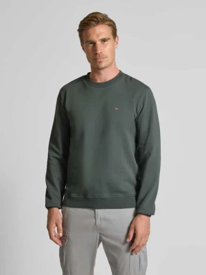 Bluza z okrągłym dekoltem i wyhaftowanym logo Napapijri