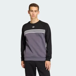 Bluza z okrągłym dekoltem w paski na piersi Adidas