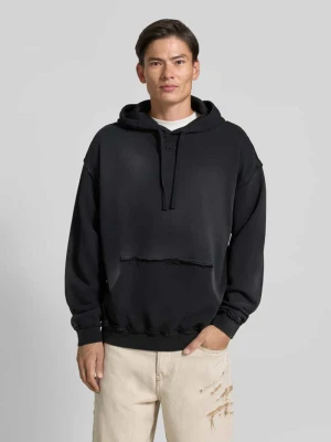 Bluza z otwartymi brzegami wykończenia Diesel Czarny