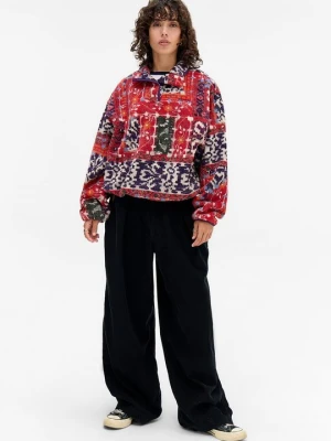 Bluza z polaru BDG Urban Outfitters czerwony