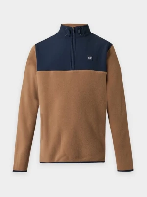 Bluza z polaru Calvin Klein jasnobrązowy