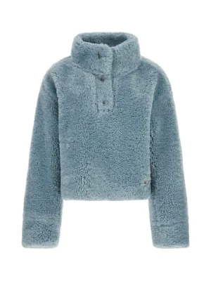 Bluza z polaru Guess jasnoniebieski