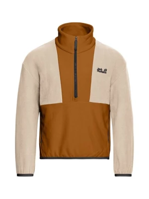 Bluza z polaru Jack Wolfskin jasny brąz