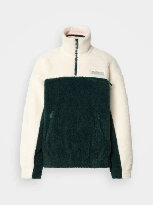 Bluza z polaru Lacoste ciemnozielony
