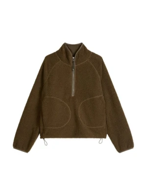 Bluza z polaru Marc O'Polo ciemnobrązowy