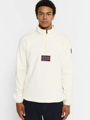 Bluza z polaru Napapijri mleczny