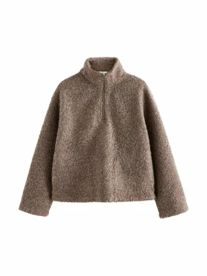 Bluza z polaru Next brązowy