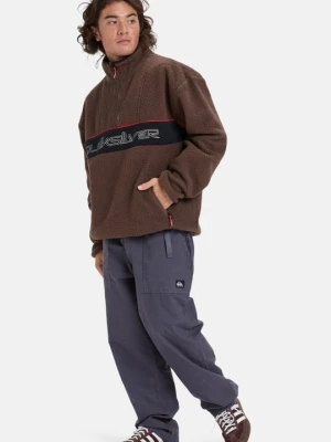 Bluza z polaru Quiksilver ciemnobrązowy melanż