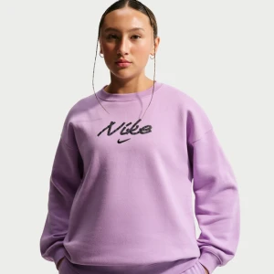 Bluza z półokrągłym dekoltem o kroju oversize dla dużych dzieci (dziewcząt) Nike Studio Fleece - Fiolet
