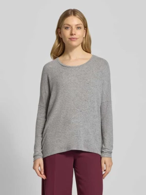 Bluza z prążkowanym, okrągłym dekoltem model ‘Biara’ Soyaconcept