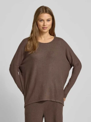 Bluza z prążkowanym, okrągłym dekoltem model ‘Biara’ Soyaconcept