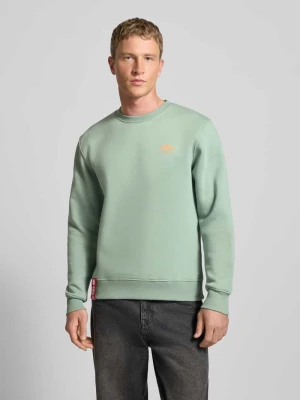 Bluza z prążkowanymi wykończeniami alpha industries