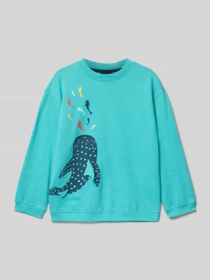 Bluza z prążkowanymi wykończeniami BLUE SEVEN