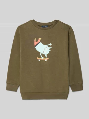 Bluza z prążkowanymi wykończeniami BLUE SEVEN