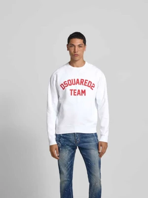 Bluza z prążkowanymi wykończeniami Dsquared2 Biały