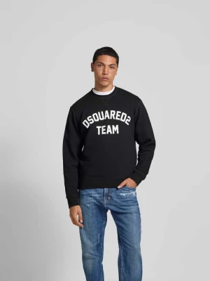 Bluza z prążkowanymi wykończeniami Dsquared2 Czarny