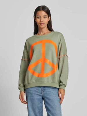 Bluza z prążkowanymi wykończeniami model ‘Peace’ miss goodlife